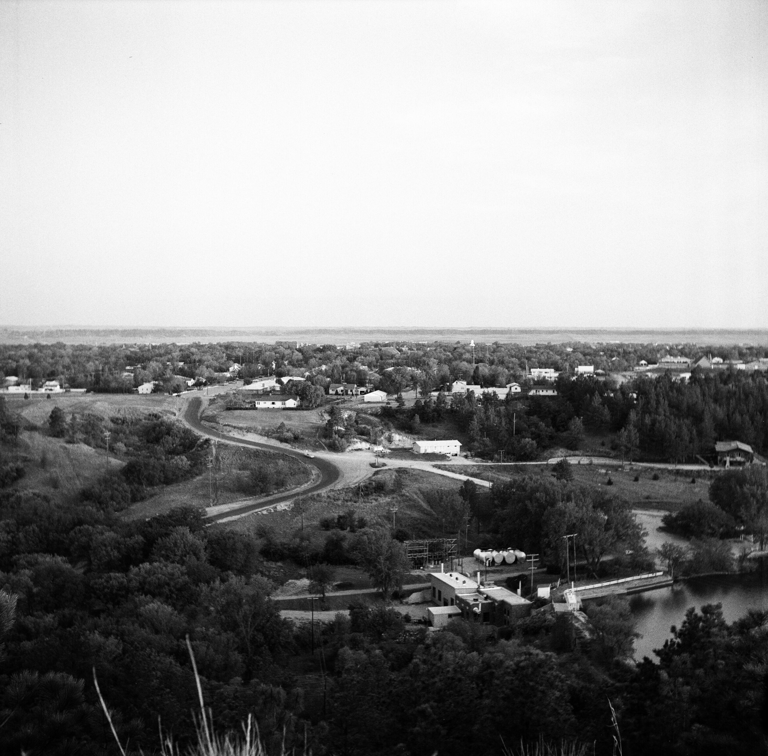 Valentine, Nebraska, viewed from Big Rock in 1964